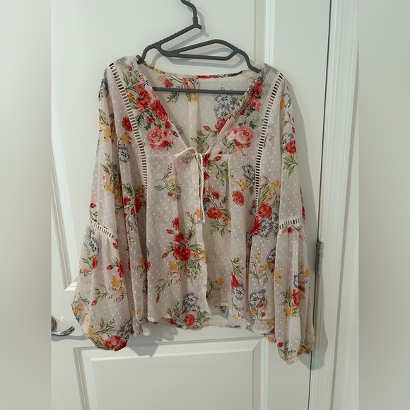Sweaters - Floral Sheer Women's Cardigan